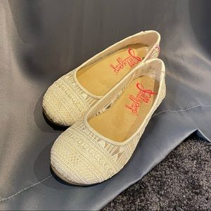 Jellypop size 8 crochet heeled flats